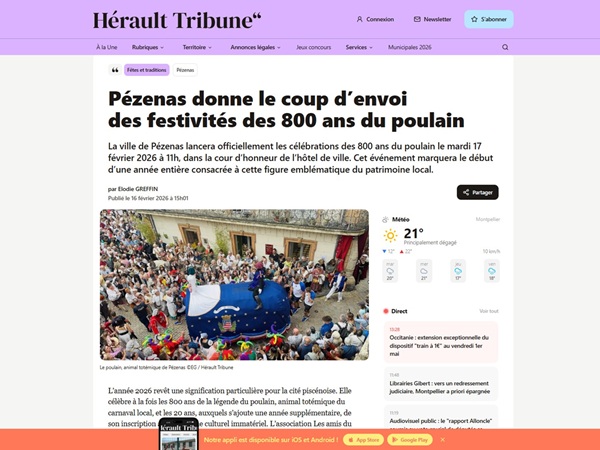 Aperçu de l'article Hérault Tribune