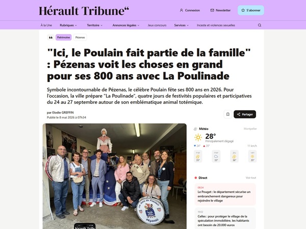Aperçu de l'article Hérault Tribune - Le Poulain grande famille