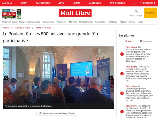 Aperçu de l'article Midi Libre - Poulinade
